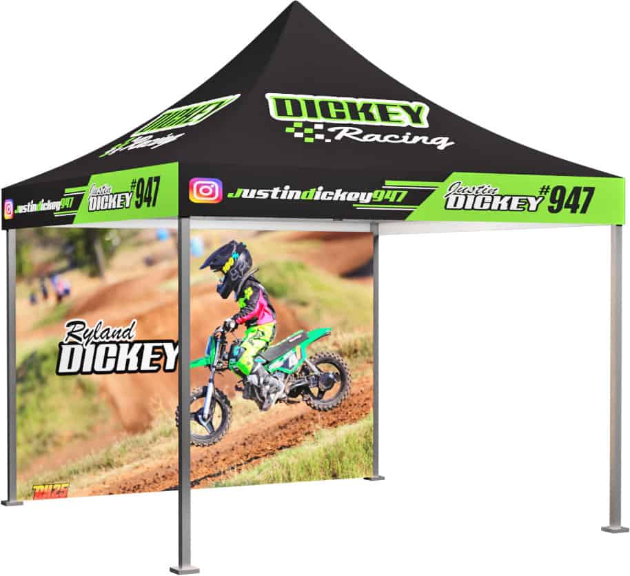 Supercross Style 947 10x10 Custom Motocross Racing Tent Canopy