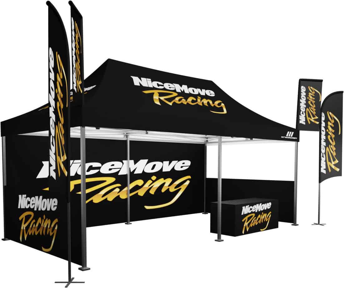 BMX Racing Style 10x20 Custom Tent PopUp Canopy MyRaceNumber