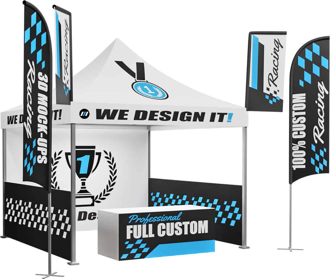 We will help you design and build your own custom racing tent package from scratch! Design Build Your Own 10x10 Custom Racing Tent Canopy