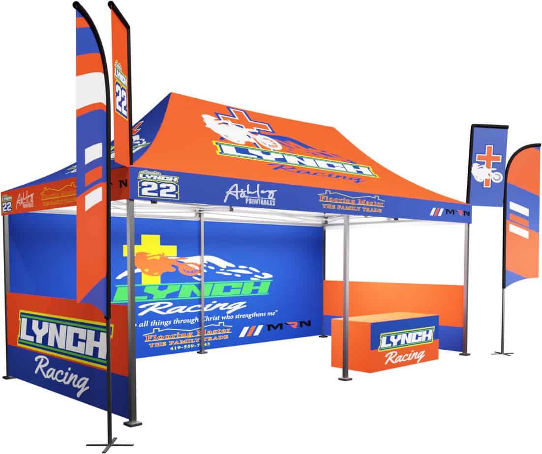Endurance Style 10x20 Custom Motocross Racing Tent PopUp Canopy
