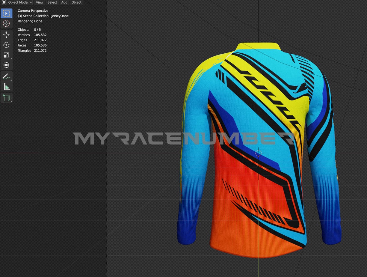 custom motocross jersey 3d mockup