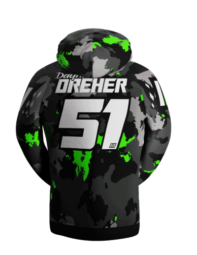 Camo Custom Motocross MX Hoody Rear