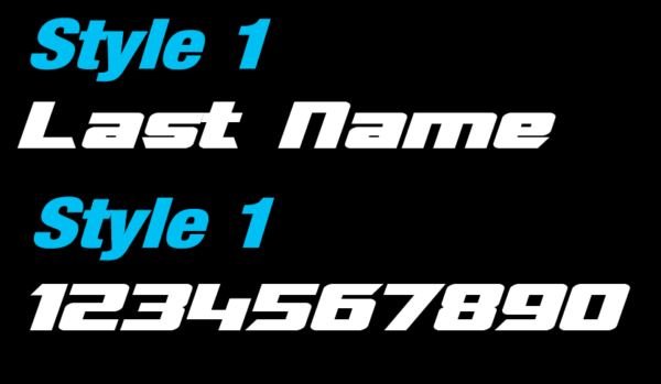 Custom Jersey Lettering Last Name and Numbers